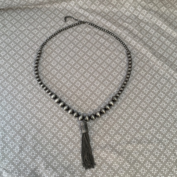 Jewelry - Silver Tassel Necklace Adjustable Length